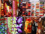 Kathmandu 03 04 Colourful Garlands and Threads A staple of Kathmandu markets are colourful garlands and threads.